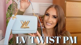 LOUIS VUITTON TWIST PM BAG REVIEW💙✨ [upl. by Htebyram]