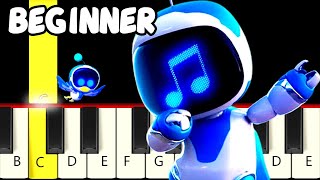 Astro Bot  Crash Site Theme  Fast and Slow Piano Tutorial  Beginner [upl. by Llerrac530]