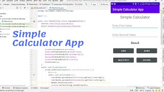 How to Create a Simple Calculator App using Android Studio  Calculator app tutorial [upl. by Atolrac]