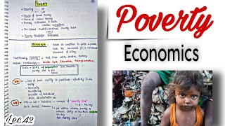 Poverty  Indian Economy  Handwritten notes  Lec42  An Aspirant [upl. by Nybor]