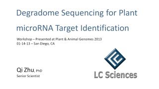 Workshop  Degradome Sequencing for Plant microRNA Target Identification [upl. by Arraik240]