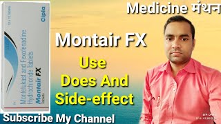 Montair FX Tablet  AllegraM Tablet  Montelukast amp fexofenadine Tablet HistafreeM Tablet  Hindi [upl. by Alisa]