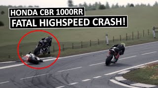 Horrible Crash Honda CBR 1000RR vs Yamaha R1 Extreme Road Racing [upl. by Flaherty]