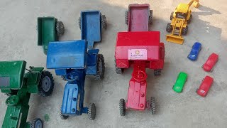 Toy mini tractor trolley setting video khilona wala tractor Baby toy tractor trailers video [upl. by Gievlos975]