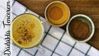 Zerdeçallı Latte Nasıl Yapılır  Turmeric Latte Recipe Vegan [upl. by Etteiluj311]