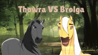 The Silver Brumby Thowra VS Brolga part 2 [upl. by Eelsew]