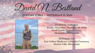 David N Bestland Funeral Service [upl. by Amata]