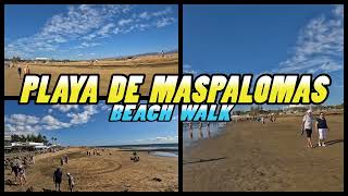 PLAYA DE MASPALOMAS Beach Walk  Maspalomas Beach  Gran Canaria 4k [upl. by Wehrle642]