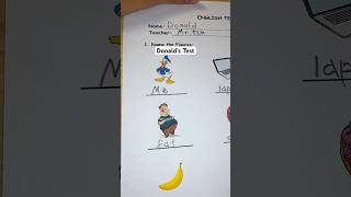 Grading Donald’s test asmr school teacher test quiz emojichallenge [upl. by Nanaj789]