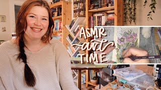 mini art vlog  asmr art time and room tour [upl. by Esorbma905]