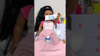 American Girl Doll Is Sick And Not Feeling Well Part 2 babydolls dolls doll [upl. by Haimirej]