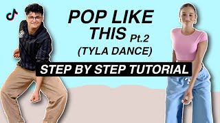 Pop like this Pt 2 Tyla Dance EASY DANCE TUTORIAL Beginner Friendly [upl. by Kauffman821]