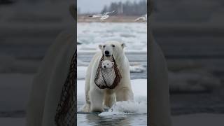 Volunteers rescued polar bear cubs caught in old fishing nets [upl. by Cairns690]