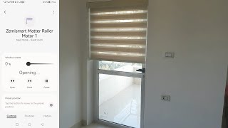 الستائر الذكية تدعم الماتر  Zemismart WiFi Matter Roller Shade [upl. by Querida369]