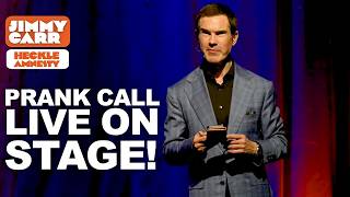 Jimmy Does a Prank Call Live On Stage  Jimmy Carr Vs Hecklers  Jimmy Carr [upl. by Allemat]