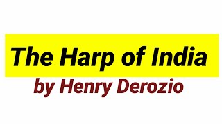 The Harp of India by Henry Derozio in hindi [upl. by Desai]