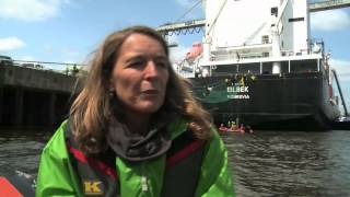 Greenpeace activists stop whale meat shipment [upl. by Evita368]