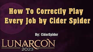 2023 Panel Room How to Correctly Play Every Job by CiderSpider [upl. by Sanyu]