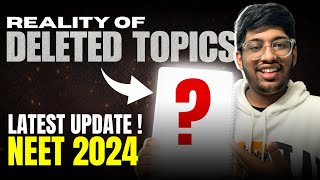 NEET 2024 Deleted Topics Update Important Update✅ [upl. by Arzed]