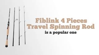 Fiblink 4 Pieces Travel Spinning Rod 1 0 [upl. by Ecienaj]