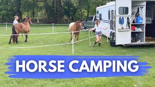 Camping For the First Time Satisfying Horse Camp Setup [upl. by Hank]