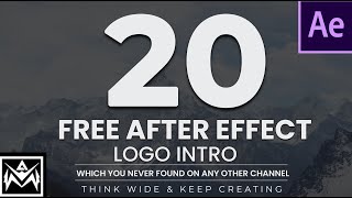 Best 20 New and Unique Logo Intro After Effects Template Free Download  Copyright Free [upl. by Aerdnod]