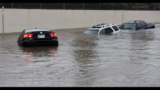 Thursdays torrential rain leaves the Kansas City area flooded and cars floating in Westport [upl. by Farrish817]