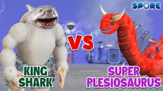 King Shark vs Super Plesiosaurus  Hero vs Dino S4E8  SPORE [upl. by Eicyaj]