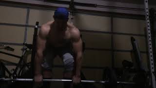 225 x 43 Fat Gripz double overhand deadlift [upl. by Addis]