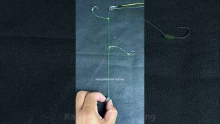 Amazing idea Diy rig Fishing 2 hooks fishing fishingknots angler knottutorial fishingknot [upl. by Noloc]