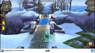 Playing TEMPLE RUN II FROZEN SHADOWS On Poki12102024 [upl. by Azilef562]