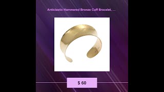 Anticlastic Hammered Bronze Cuff Bracelet Hammered Bronze Cuff Solid Bronze Cuff 8th Wedding A [upl. by Jess]