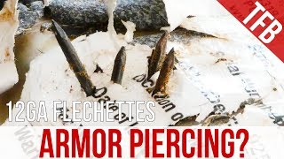 Armor Piercing Shotgun Ammo 12 Gauge Flechette Testing [upl. by Hauhsoj]