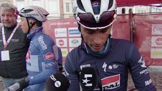 Julian Alaphilippe  Interview au départ  Kuurne  Bruxelles  Kuurne 2024 [upl. by Edlitam]