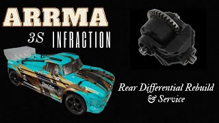 Arrma Infraction 3s BLX Rear Differential Removal Service amp Maintenance [upl. by Narret]