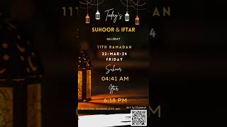 Ramadan Calendar 2024 Ramazan Sehr o Iftar Ramadan Timings Ramazan Muslim Roza Sehri Iftari calendar [upl. by Ellecram]