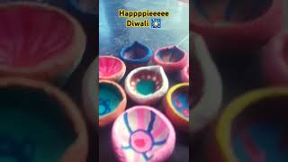 Happy diwali 🎇🎆 to all my subscribers 😊diya art diwalispecial 2024 [upl. by Fidellas]