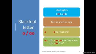 Blackfoot Grammar VideoLesson8 Writing vowels [upl. by Glenna659]