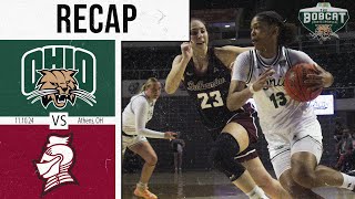 RECAP Ohio Womens Basketball falls to Bellarmine drops to 02 [upl. by Noslen830]