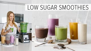 5 LOW SUGAR SMOOTHIES  healthy smoothies to power your day [upl. by Suedama178]