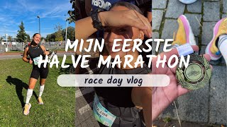 MIJN EERSTE HALVE MARATHON BREDA SINGELLOOP RACEDAY VLOG [upl. by Misa209]