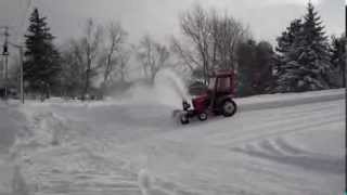 Ingersoll 4020PS Garden Tractor with Cab amp Berco  Bercomac 44quot Snowblower [upl. by Bethany]