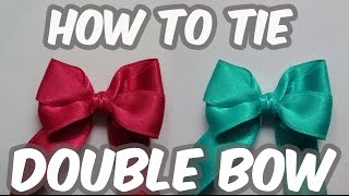 How To Tie Double Bow  Kako vezati duplu mašnu [upl. by Elpmet]