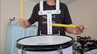 Trixon marching snare sound demo with an Evans Heavyweight Dry Mylar head [upl. by Nats]