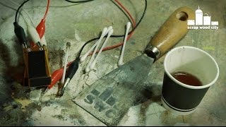 DIY electrolytic metal etching with 9V batteries [upl. by Aillicirp]