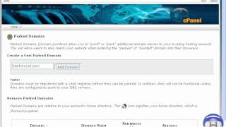 Web Hosting Tutorial How to park a domain in cPanel [upl. by Fidellia]