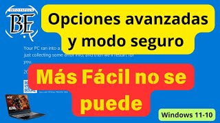 CÓMO Acceder a las OPCIONES AVANZADAS de WINDOWS 10 y 11 cuando el PC no Carga el Sistema Operativo [upl. by Adla]