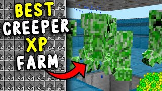 The BEST CREEPER XP Farm in Minecraft Bedrock 120 [upl. by Foulk450]