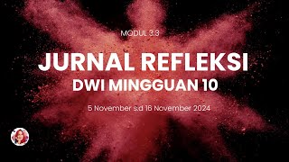 JURNAL REFLEKSI DWI MINGGUAN MODUL 33 quotPengelolaan Program Yang Berdampak Pada Muridquot [upl. by Sivra]