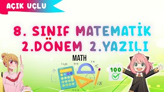 8 Sınıf Matematik 2 Dönem 2 Yazılı 2024 [upl. by Ehcadroj]